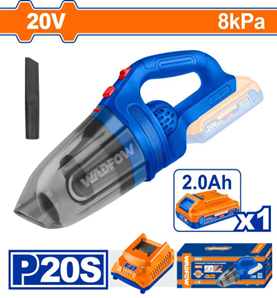 [WLV202014] ASPIRADORA INALAMBRICA 20V 0.45 LTS + 1 BAT. 2AH + CARGADOR